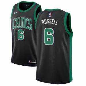 Mens Boston Celtics #6 Bill Russell Black Basketball Swingman Statement Edition Jersey Dzhi->boston celtics->NBA Jersey